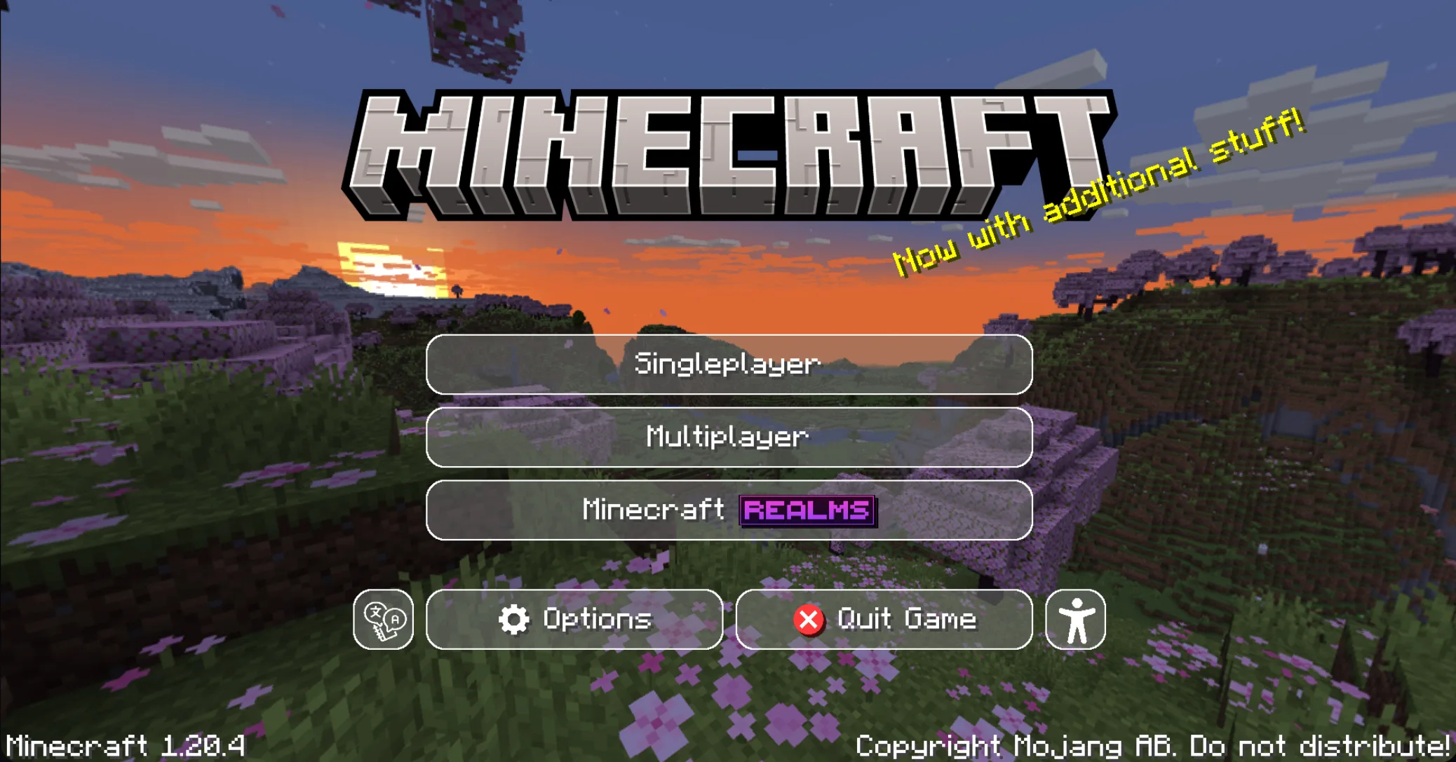 Главное меню в стиле Modern GUI