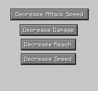 Меню снижения характеристик при смерти в Stat mod