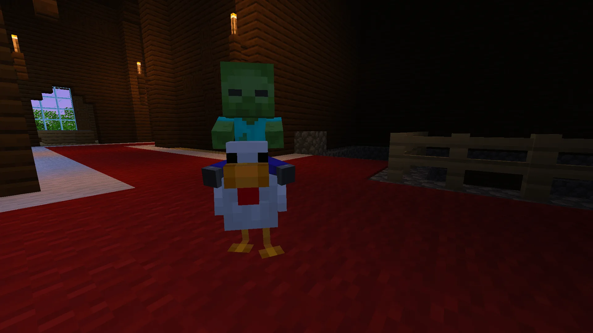 Ресурспак Reshaped Vanilla: модель наездника-курицы.