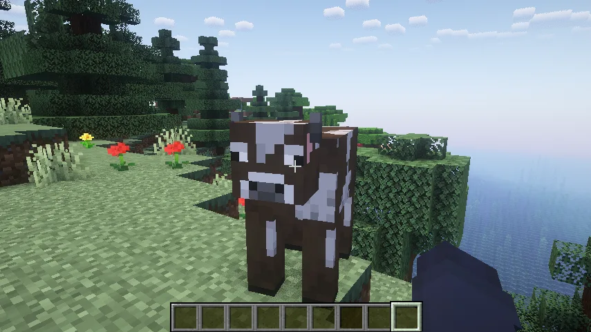 Корова из мода Click Mobs.