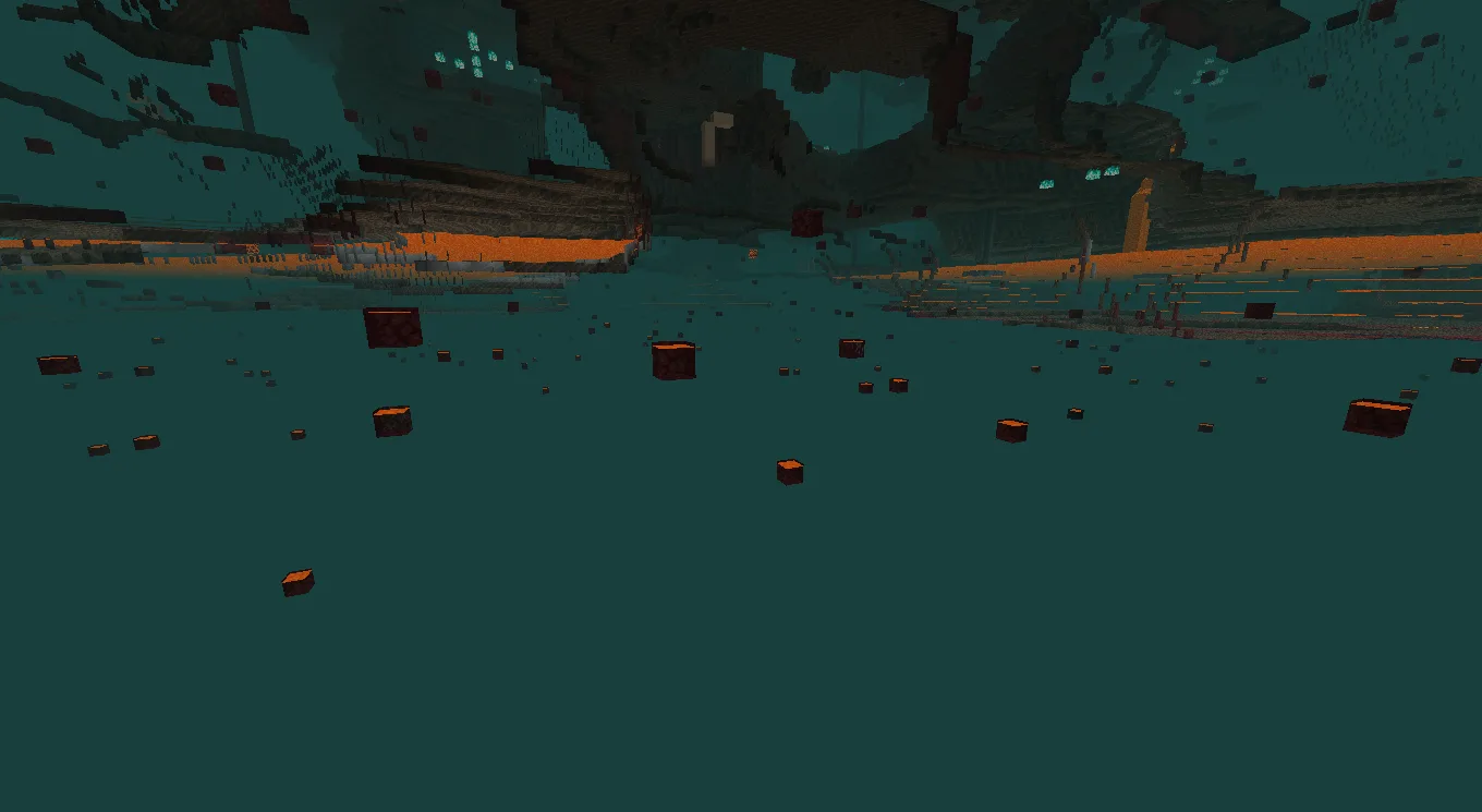 Скриншот шахты под океаном лавы в проекте Nightosphere.