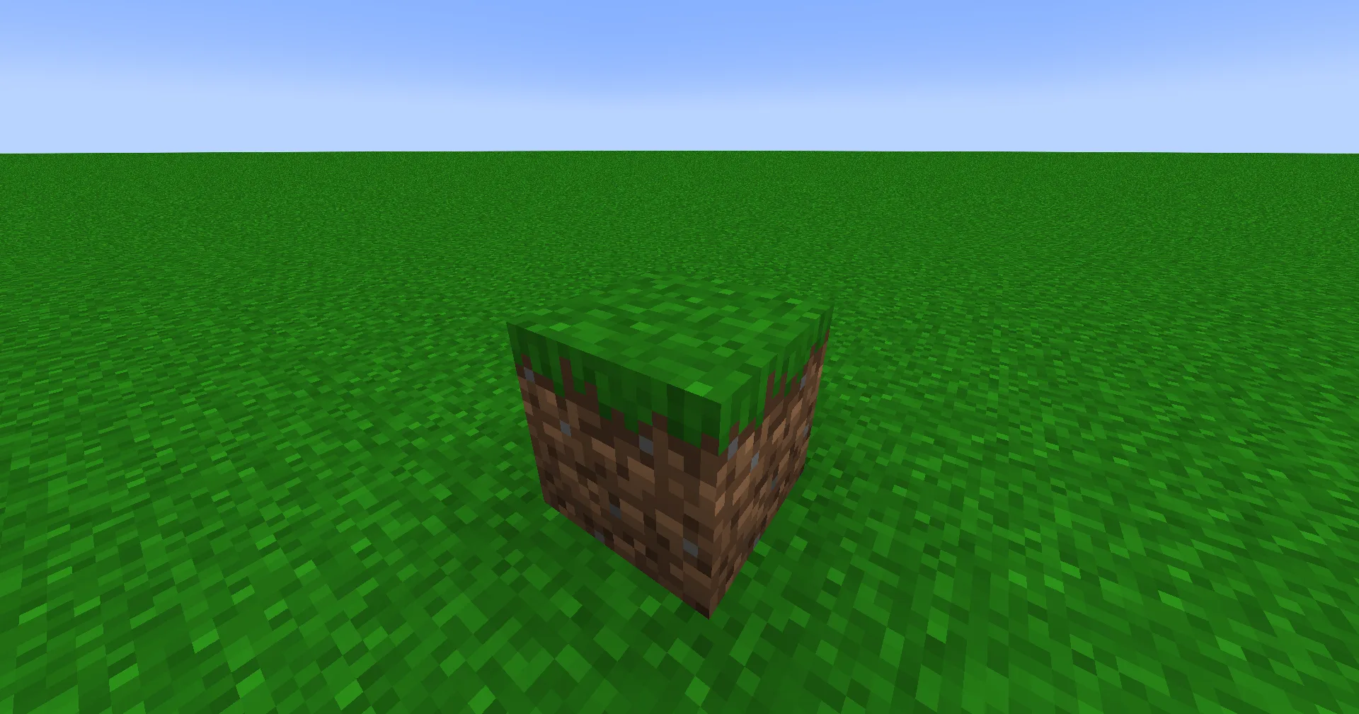 Скриншот ресурс-пака Better Grass, изменяющий текстуру травы.