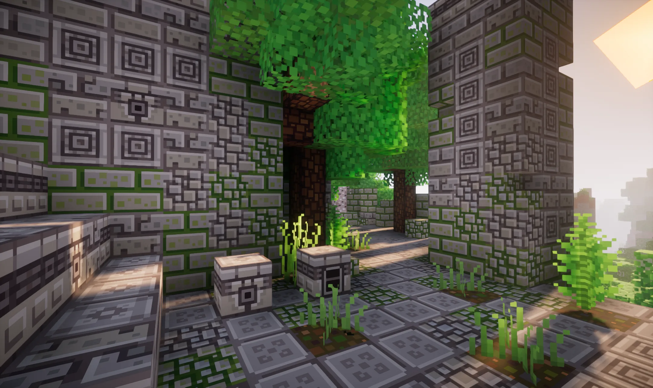 Руины из камня в проекте BlockPixel.