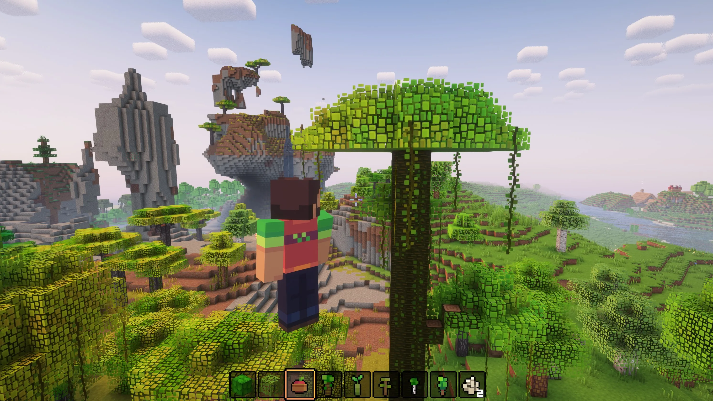 Текстура новых блоков листвы джунглей в проекте BlockPixel.