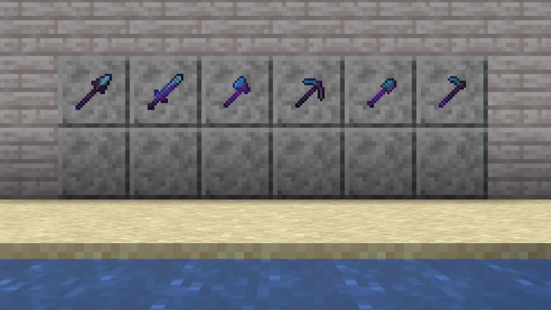 Зачарованные инструменты в ресурс-паке Nethermond