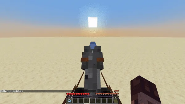 Демонстрация работы зачарования «Ледяная поступь» на подковах.