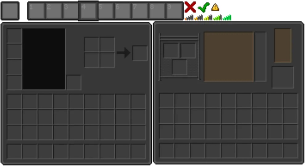 Обновленные элементы интерфейса в ресурс-паке Kib's Better Vanilla