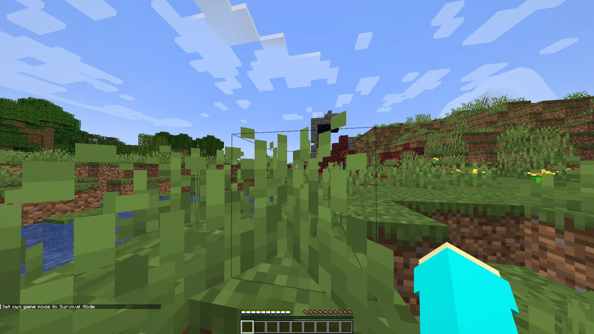 Ресурс-пак Aroace Hearts: измененный вид сердец здоровья в игре Minecraft 1.20.4.