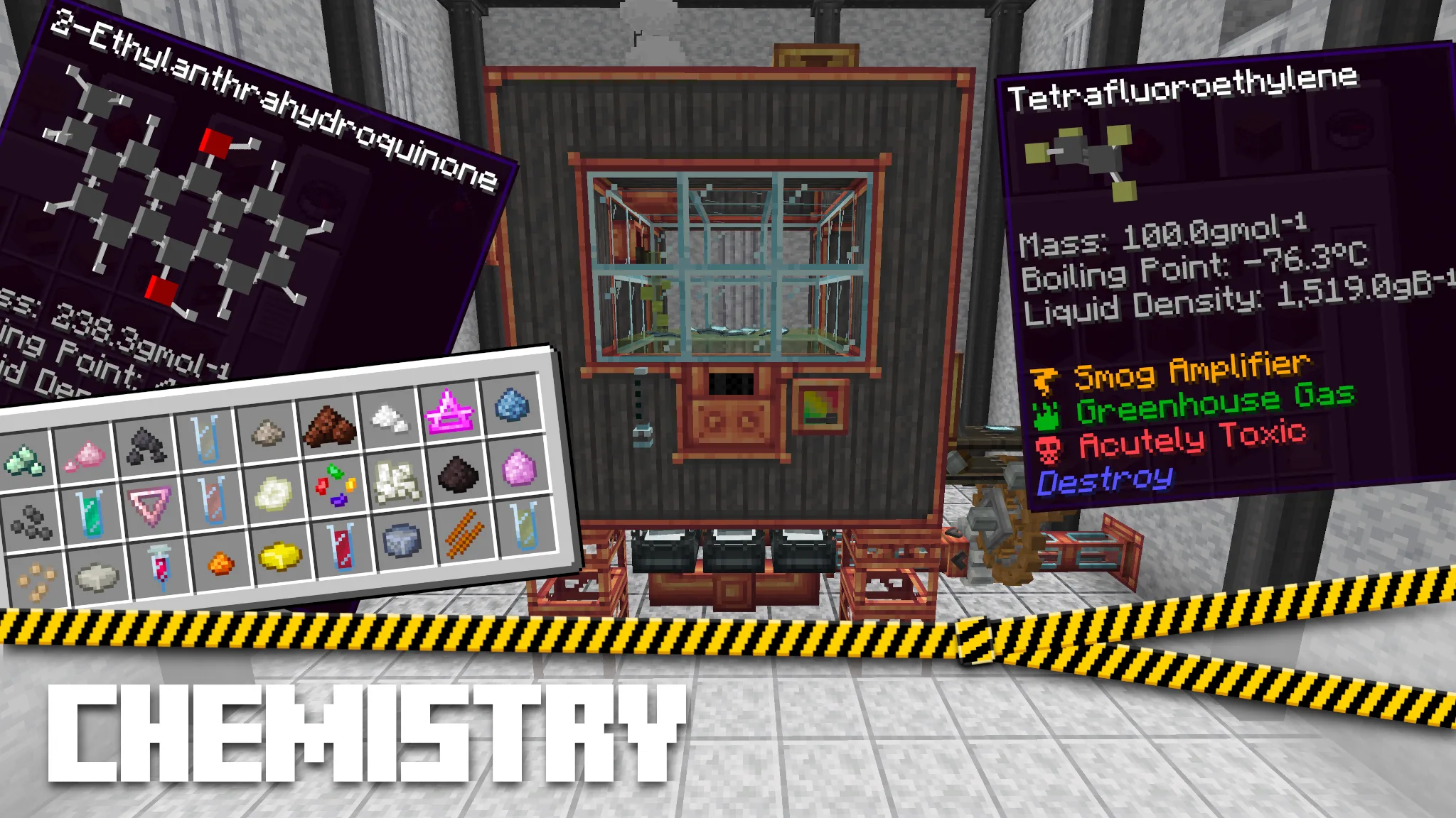 Minecraft-проект Destroy: симуляция химических реакций на молекулярном уровне.