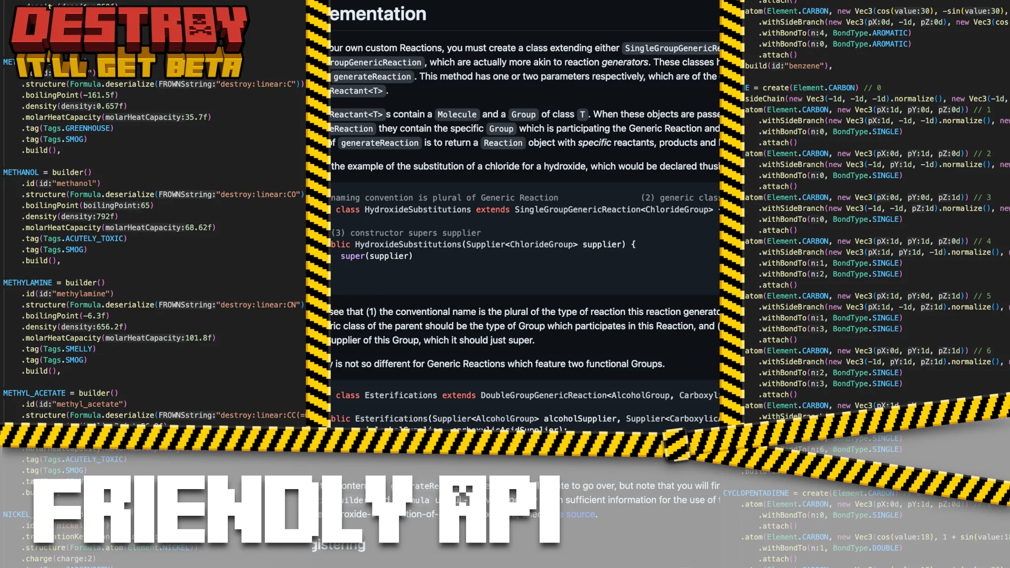 Интерфейс API для интеграции мода Destroy в сборки.