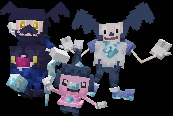 Mime Jr, Mr Mime и Mr Rime из MundialMons ReaniPack.