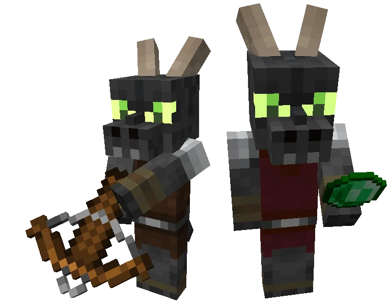 Текстуры кобольдов в стиле Minecraft.