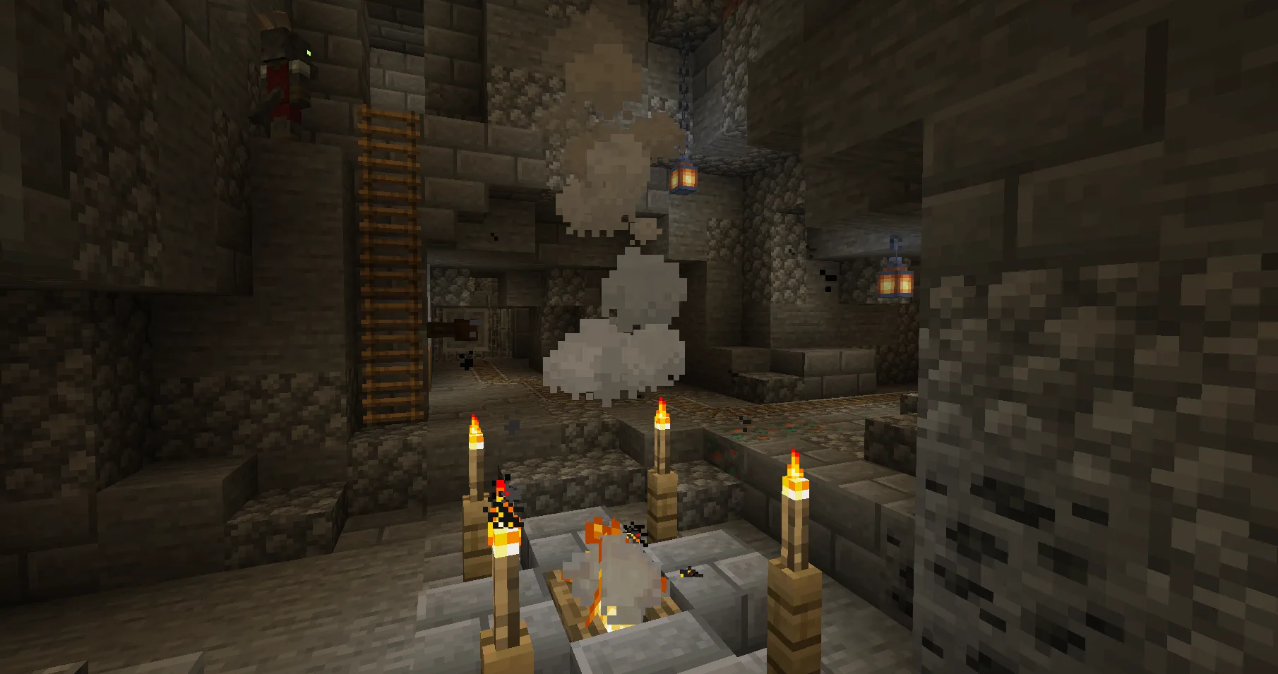 Постройка в стиле кобольдовой норы в Minecraft.