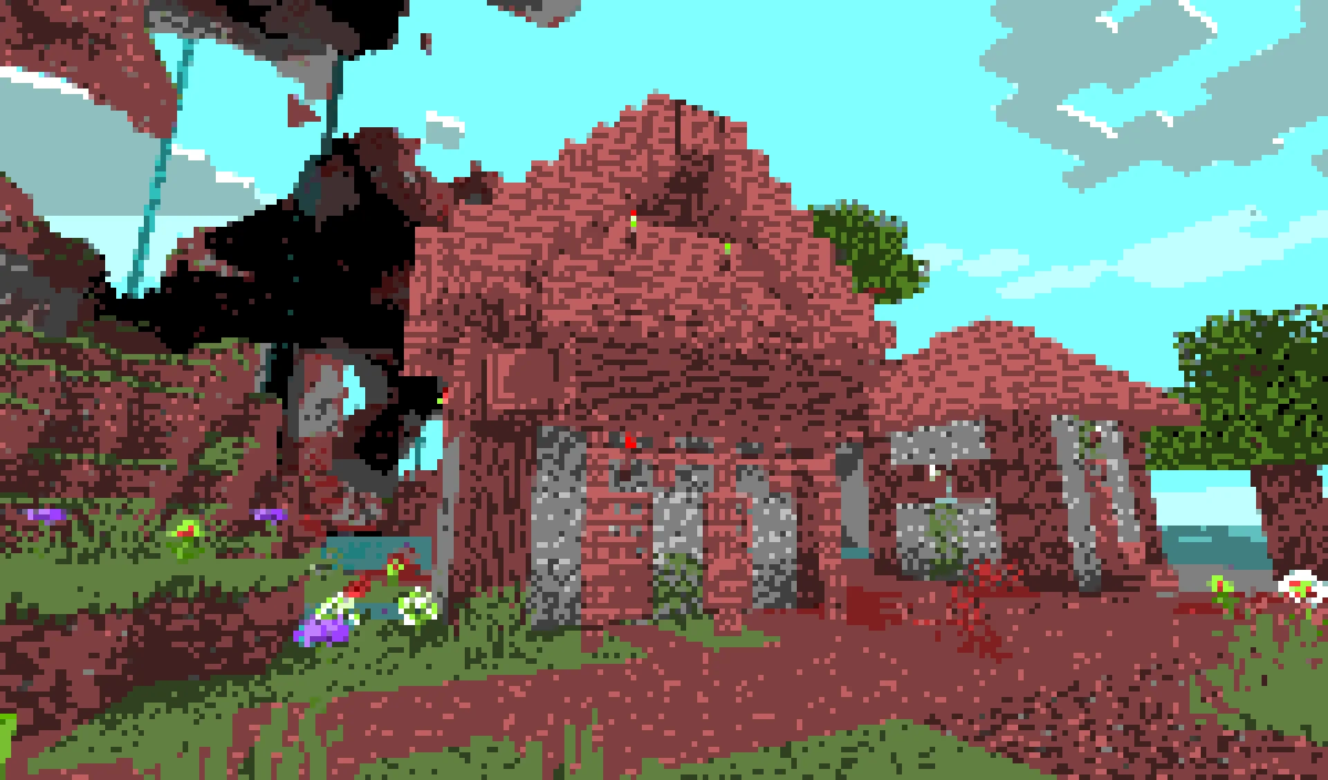 Crusher: Medium preset, 4 цвета, x8 пикселей, режим HSV.