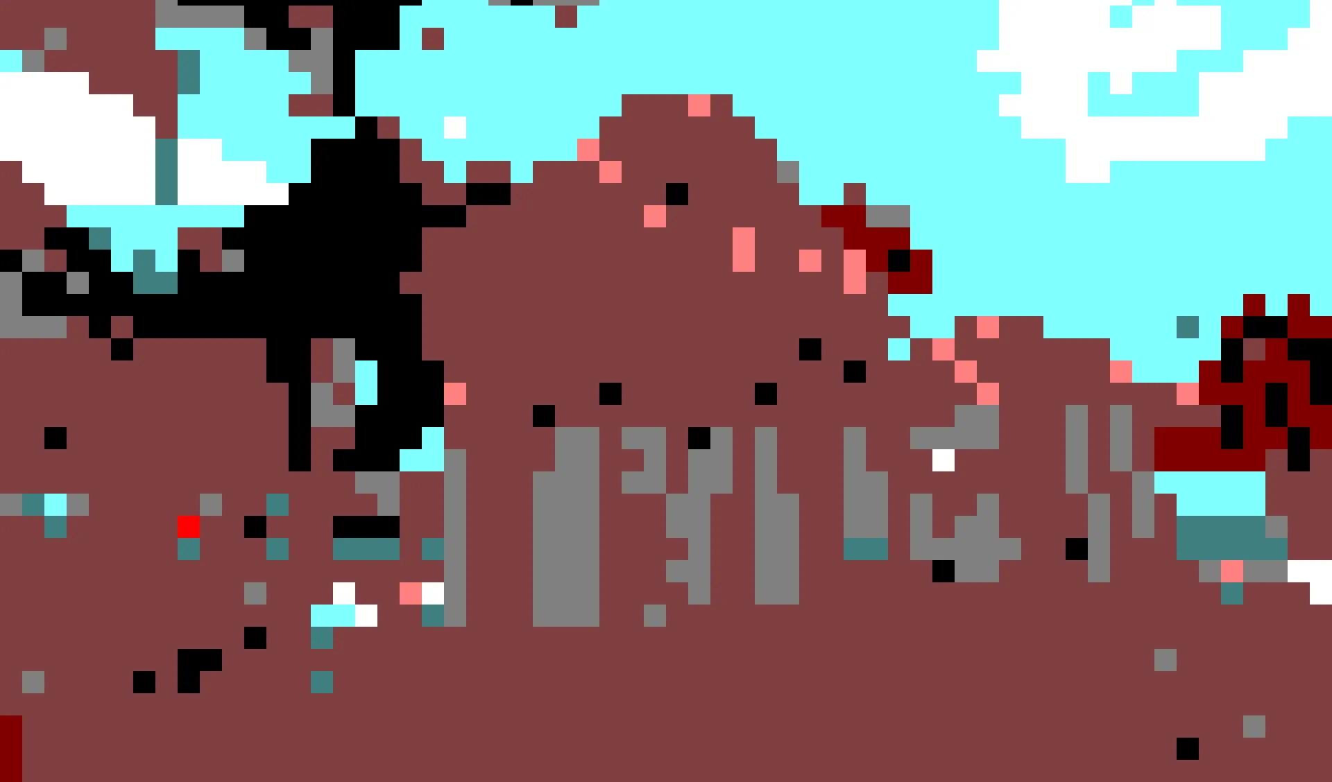 Crusher: пресет экстремальных настроек с 2 цветами и разрешением x32 в режиме HSV.