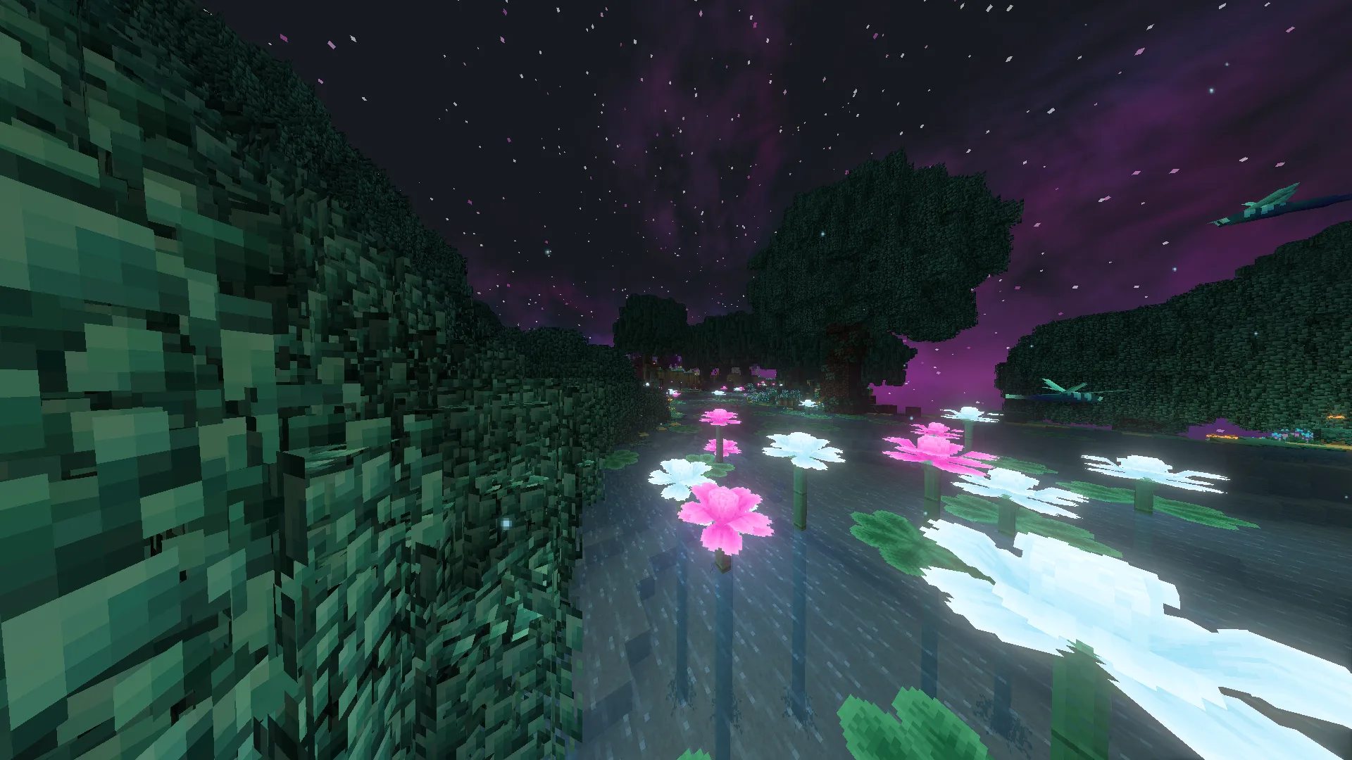 Мод Better Leaves с шейдером Canvas и модом BetterEnd.