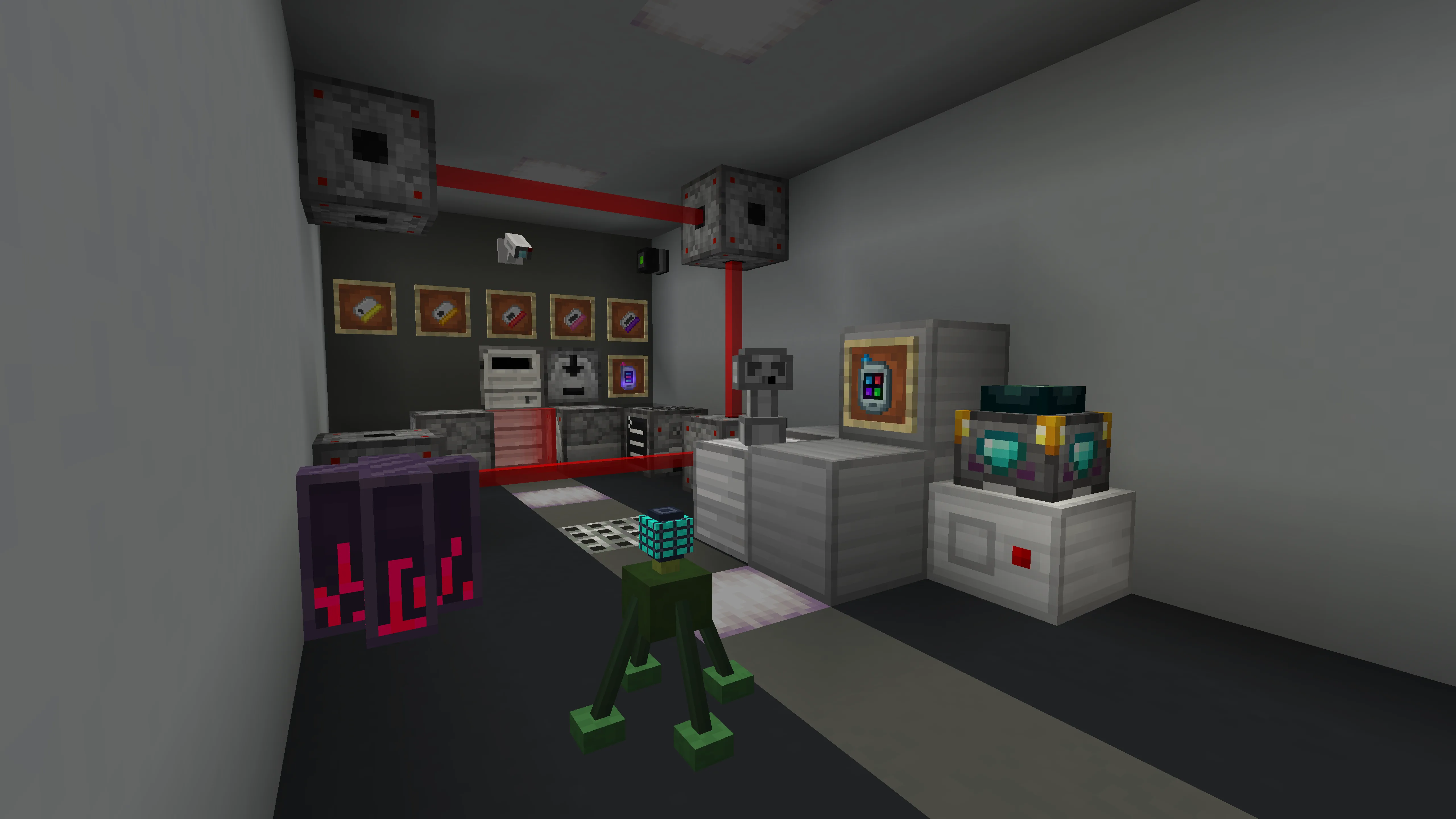 Игровые блоки и предметы для защиты в SecurityCraft.