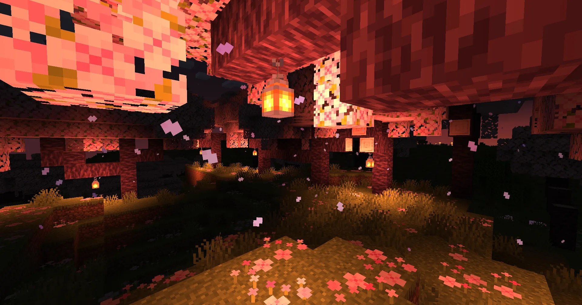 Фонари, свисающие с деревьев, проект Relumination.