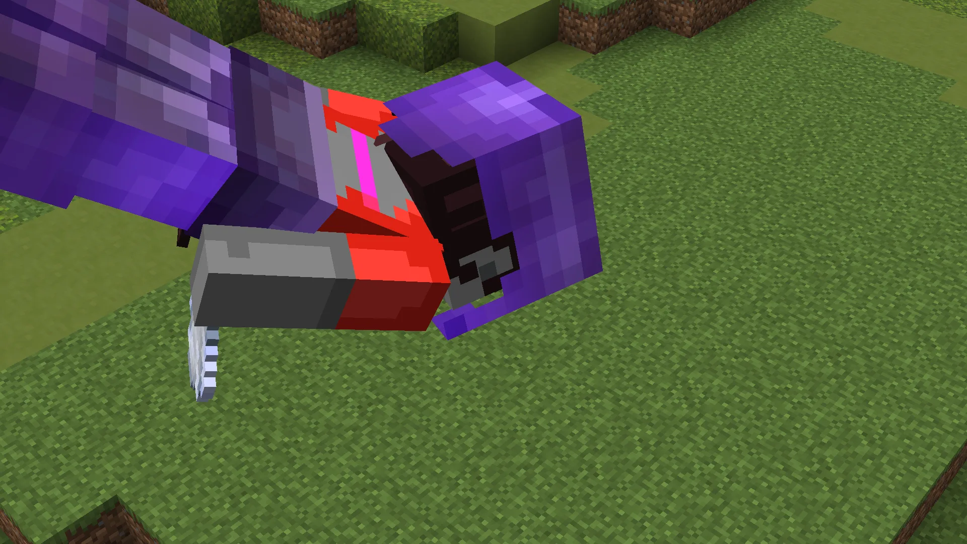 Персонаж в невидимых элитрах планирует вниз