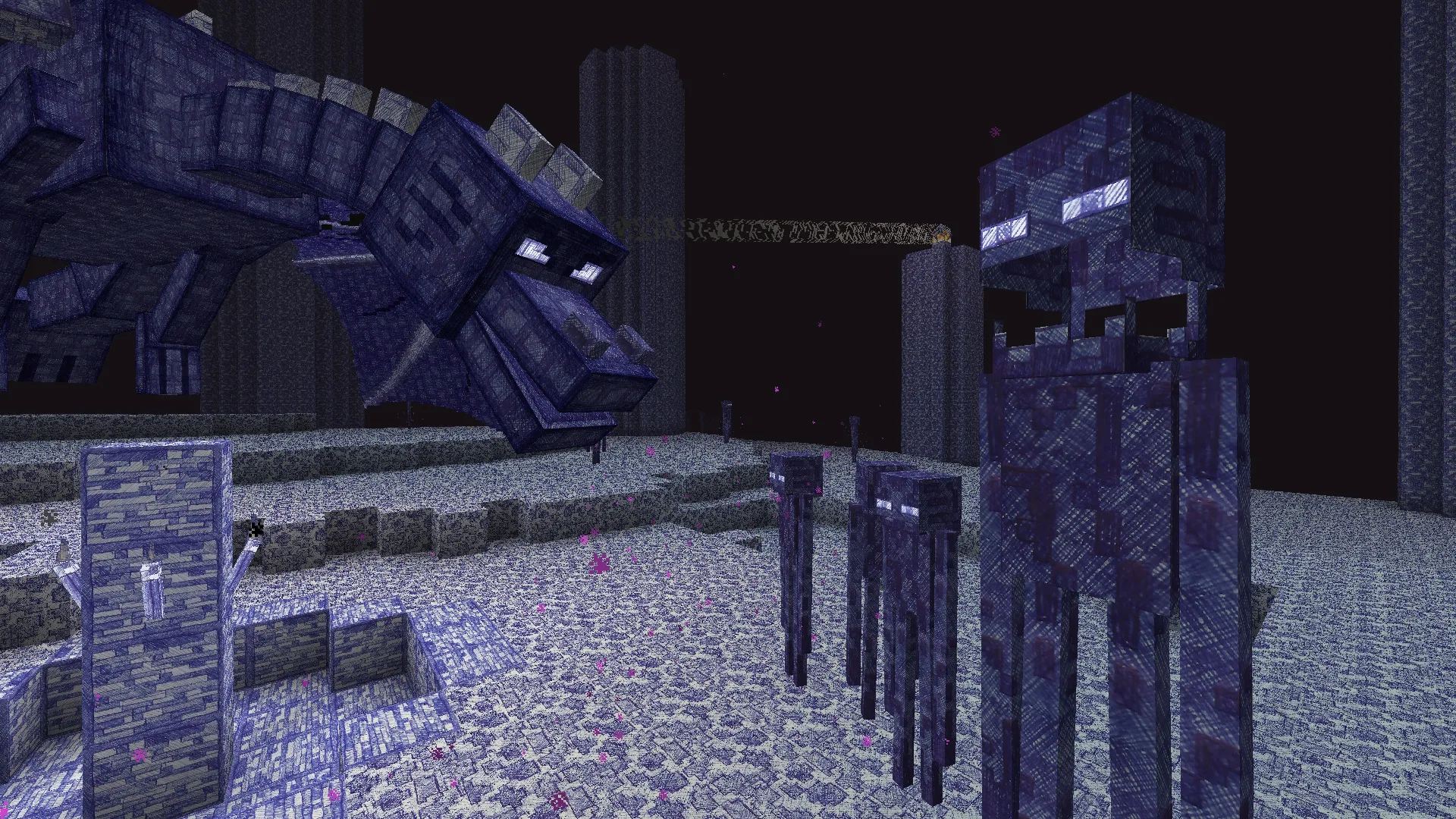 Скриншот измерения Края с установленным пакетом текстур Paddy's Hand-Drawn Textures.