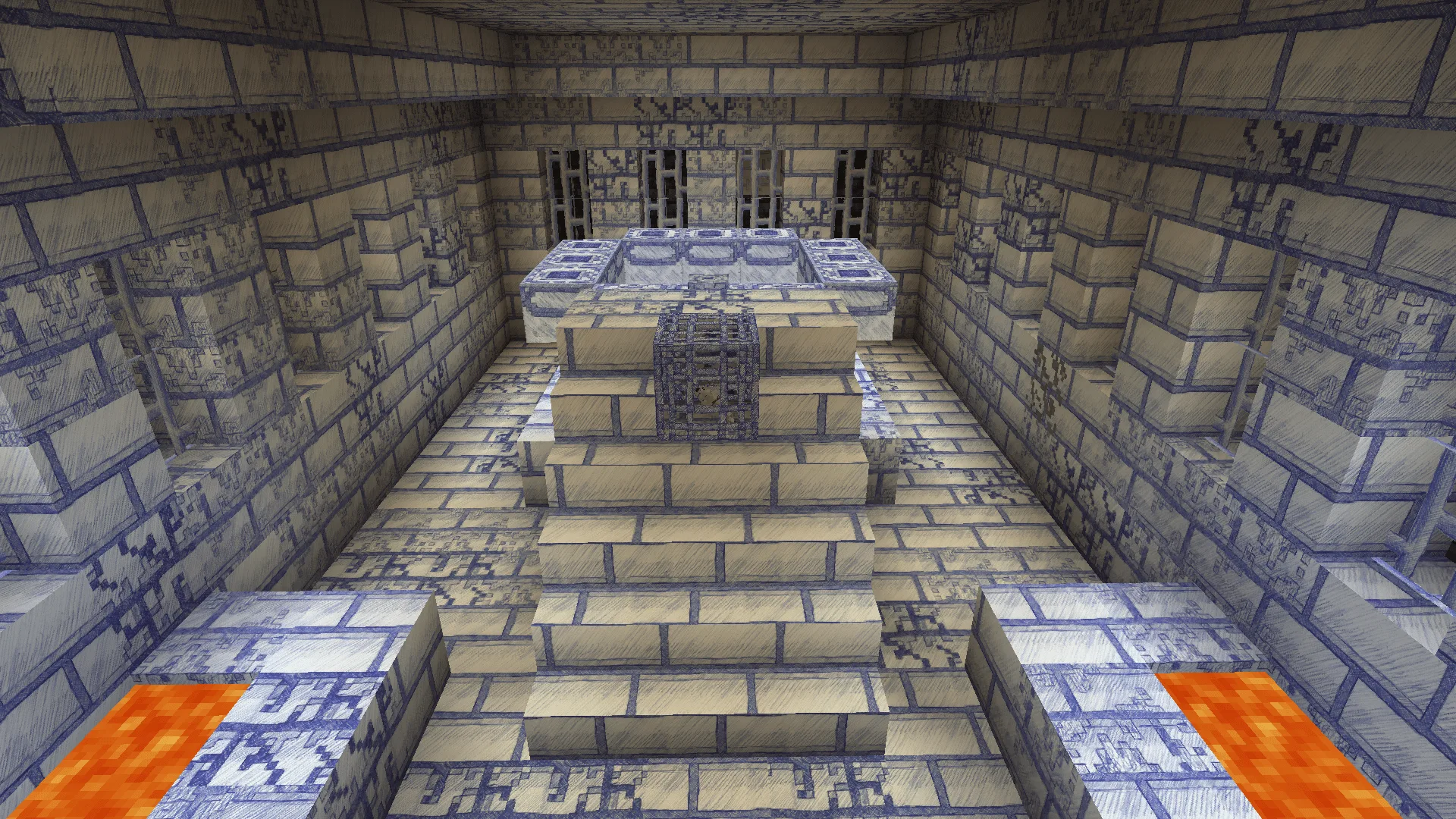 Портал в комнате с текстурами из набора Paddy's Hand-Drawn Textures.