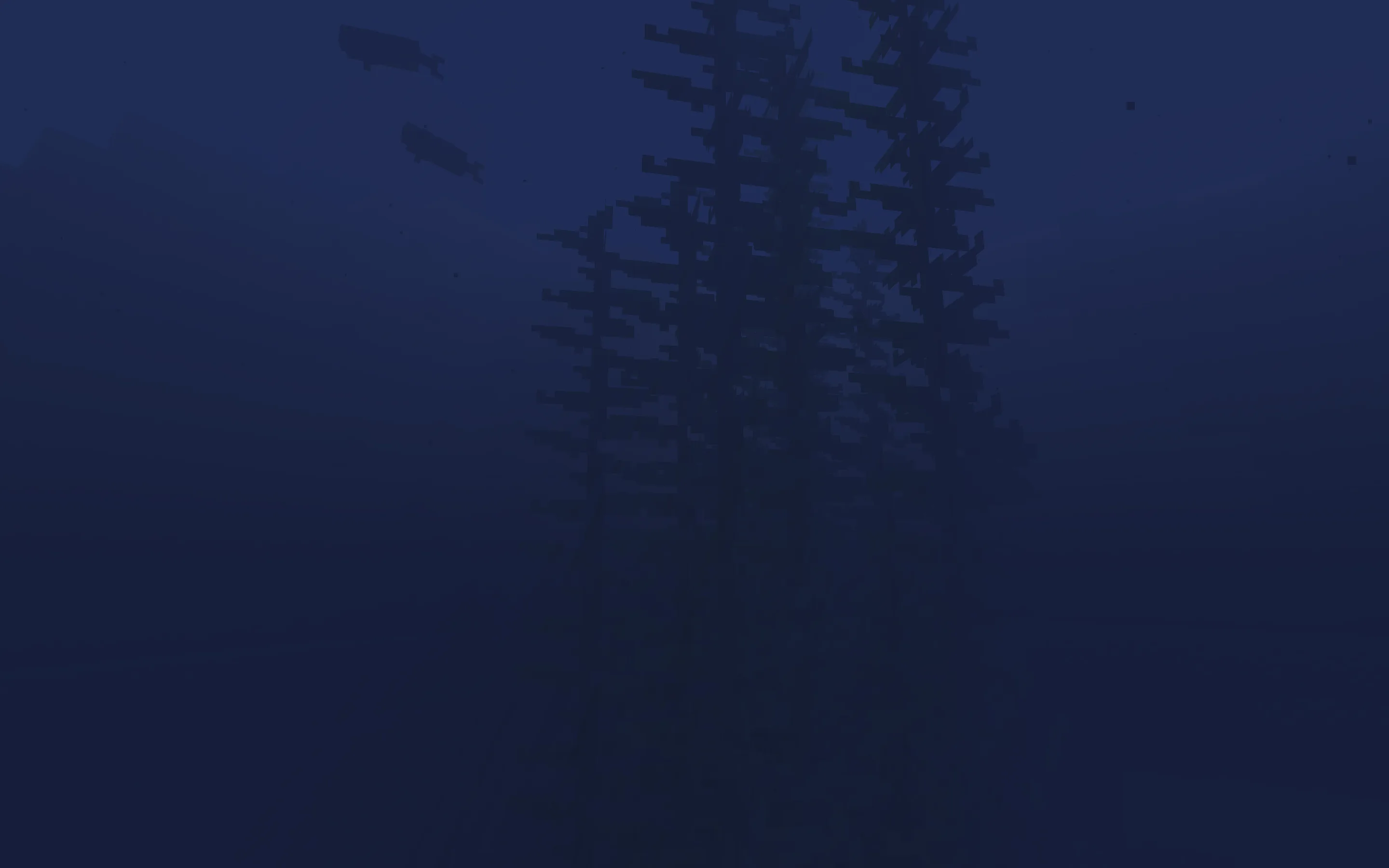 Подводный туман в Minecraft.