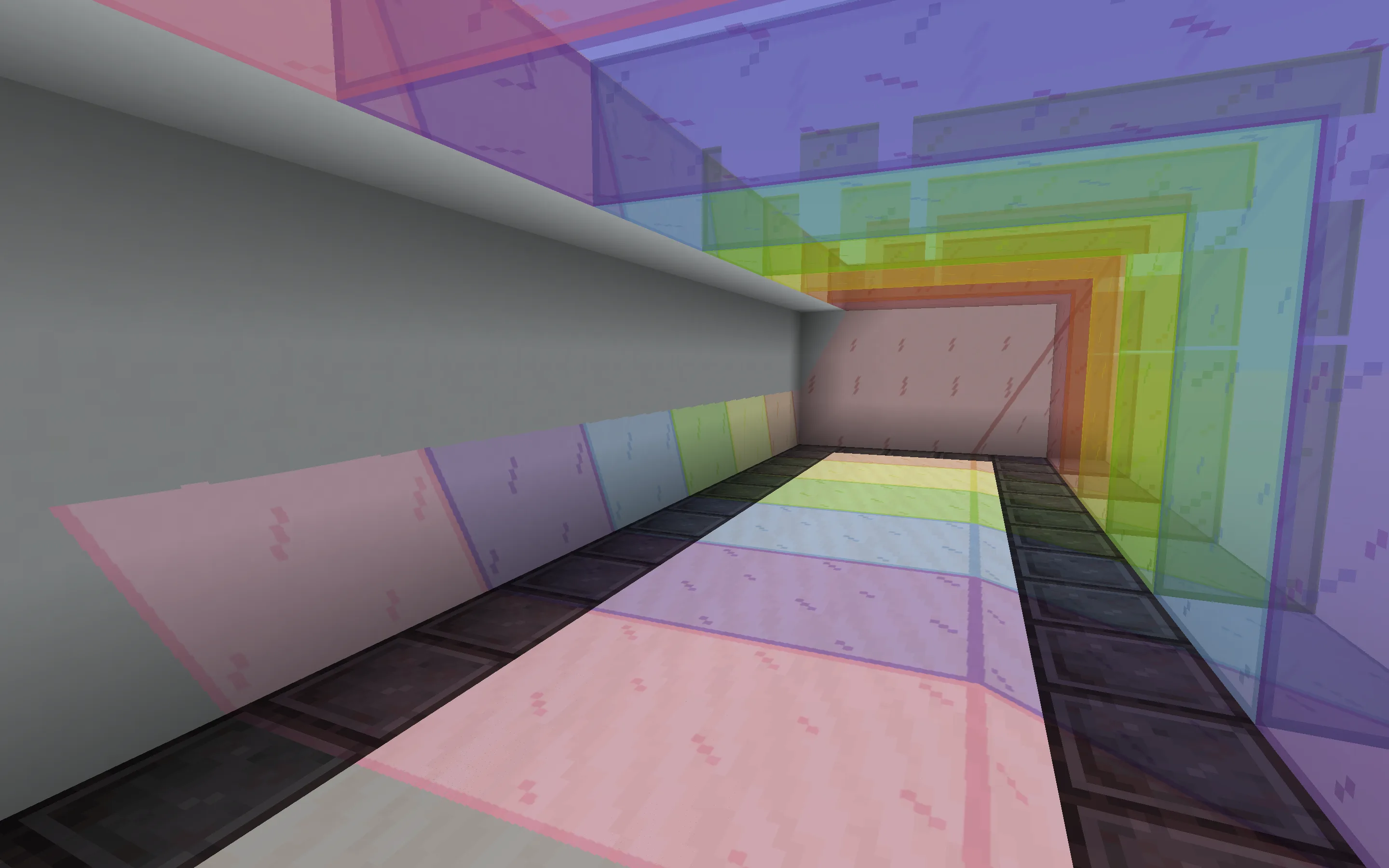 Радужные огни в Minecraft.