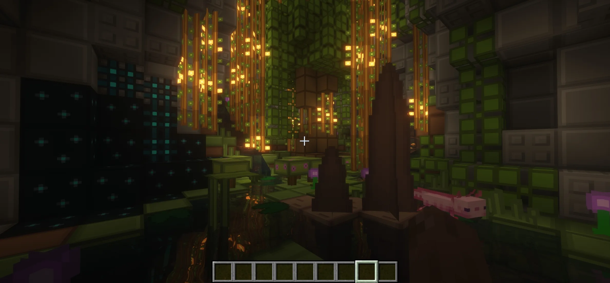 Пещера с текстурами из Simple Texture Pack