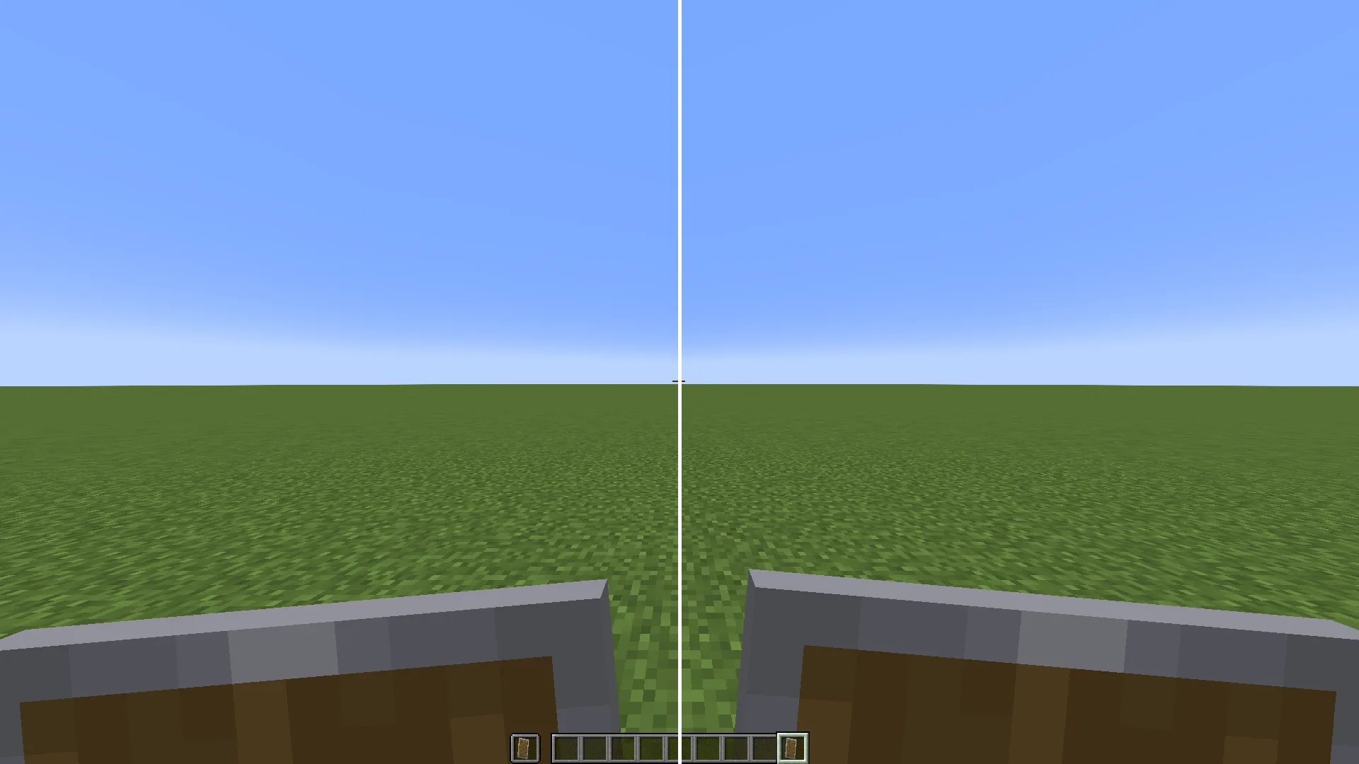 Игрок опускает щит в Minecraft.