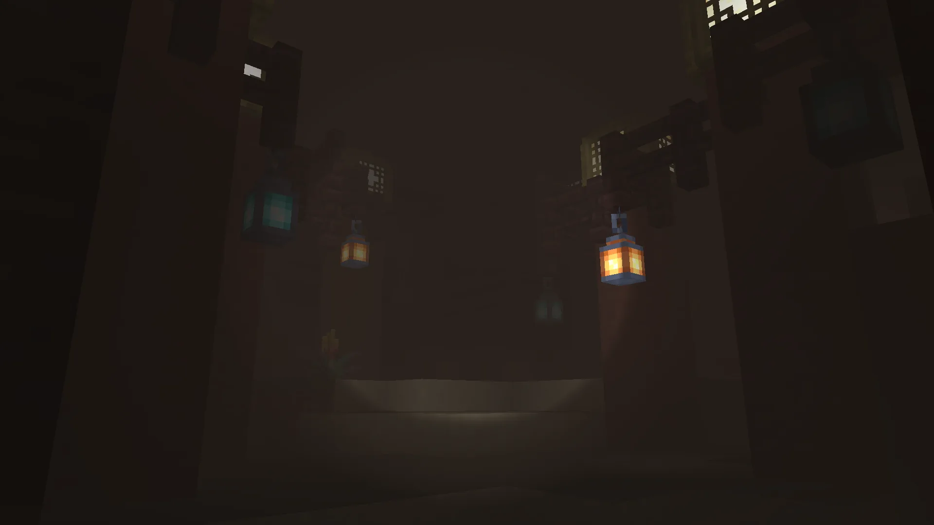 Фонарик освещает тропинку в Minecraft.