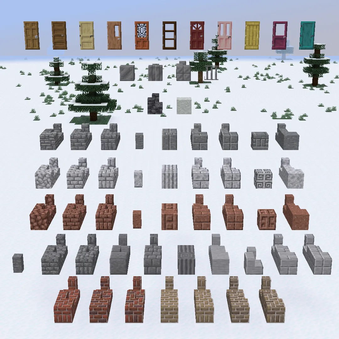 Новые блоки в моде Boundless Building
