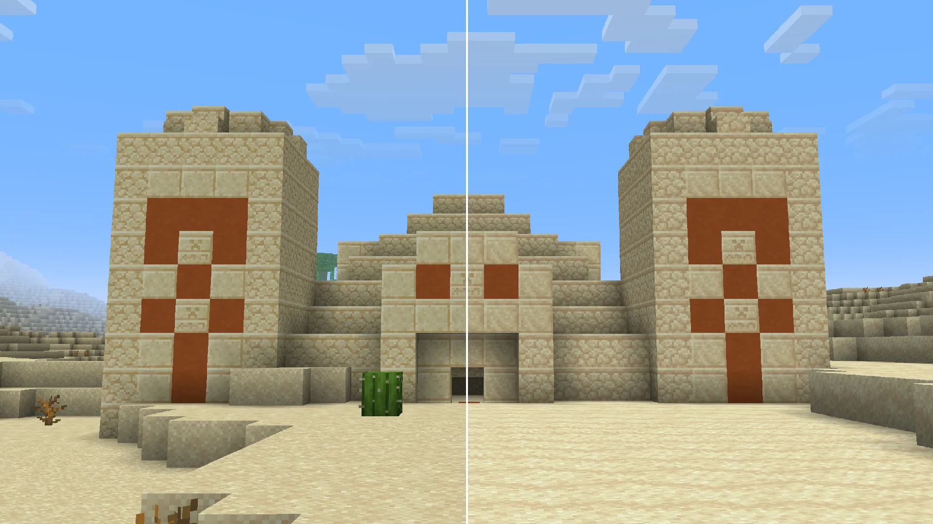 Сравнение текстур пустынного храма с Fancy Sand