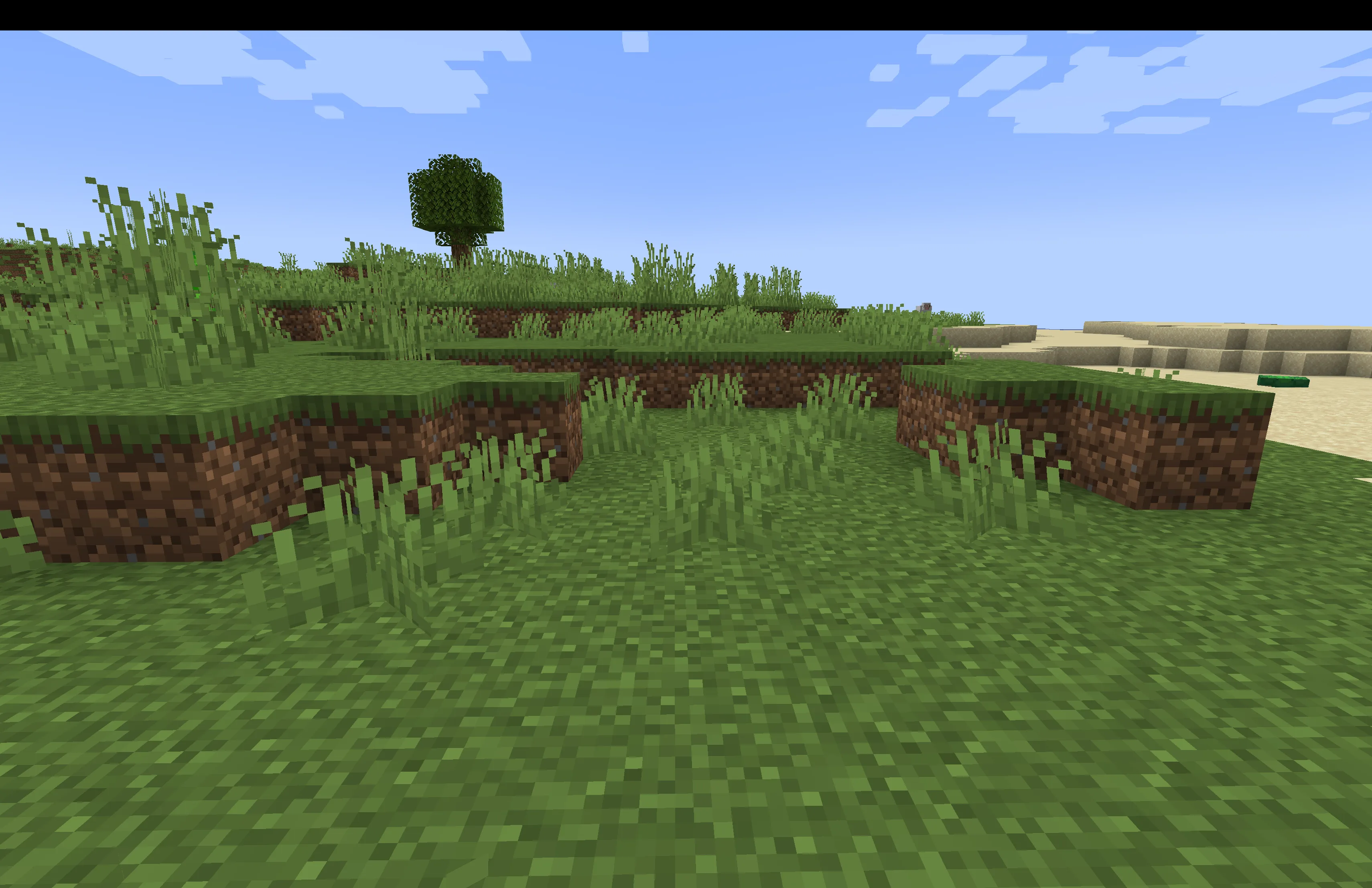 Анимация движения травы от ветра в шейдер-паке FancyWind and Waves