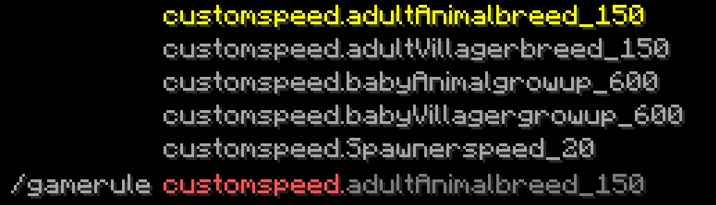 Пример использования команд мода customspeed в игре