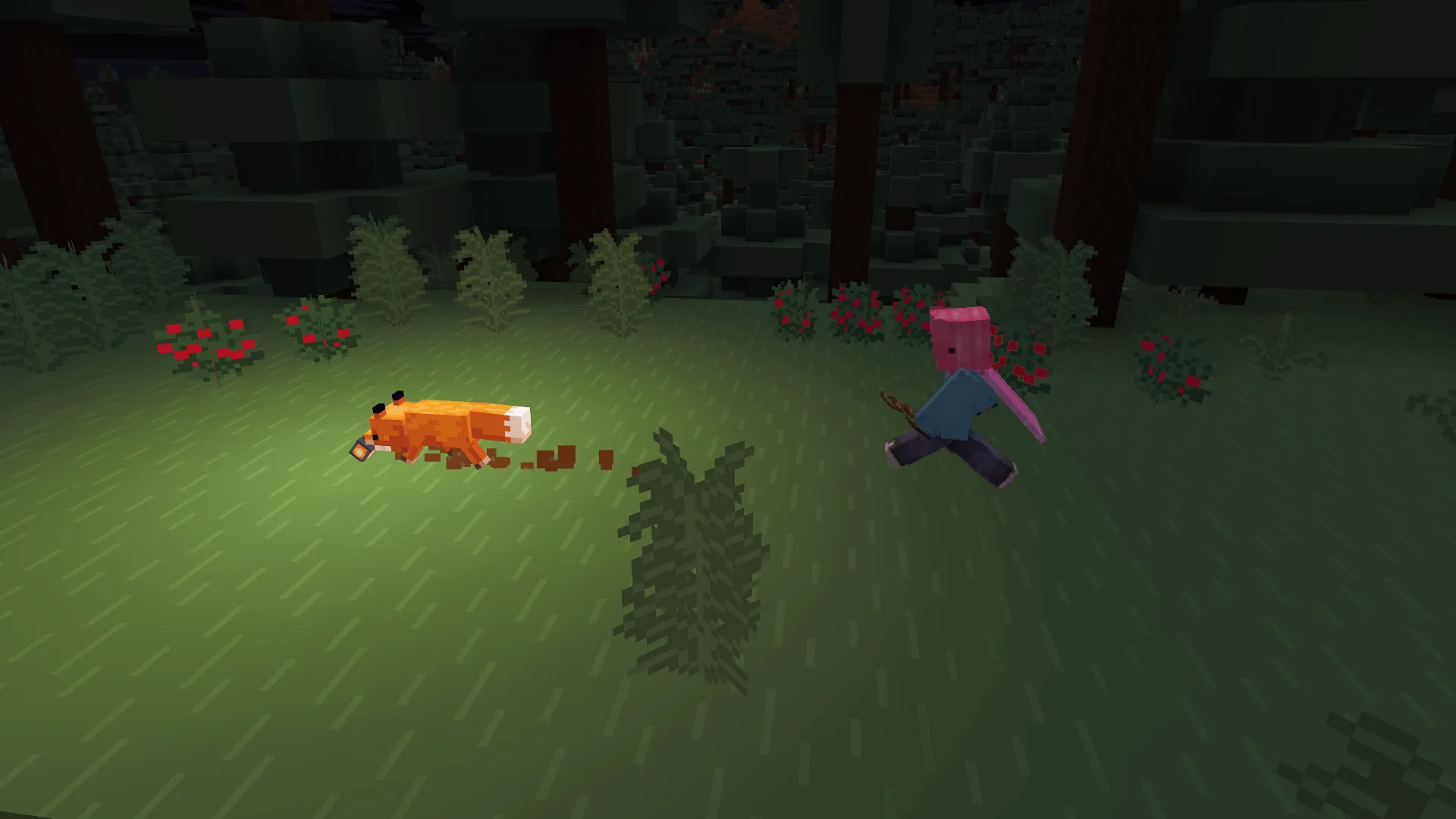 Баннер проекта LambDynamicLights с демонстрацией динамического освещения в Minecraft.