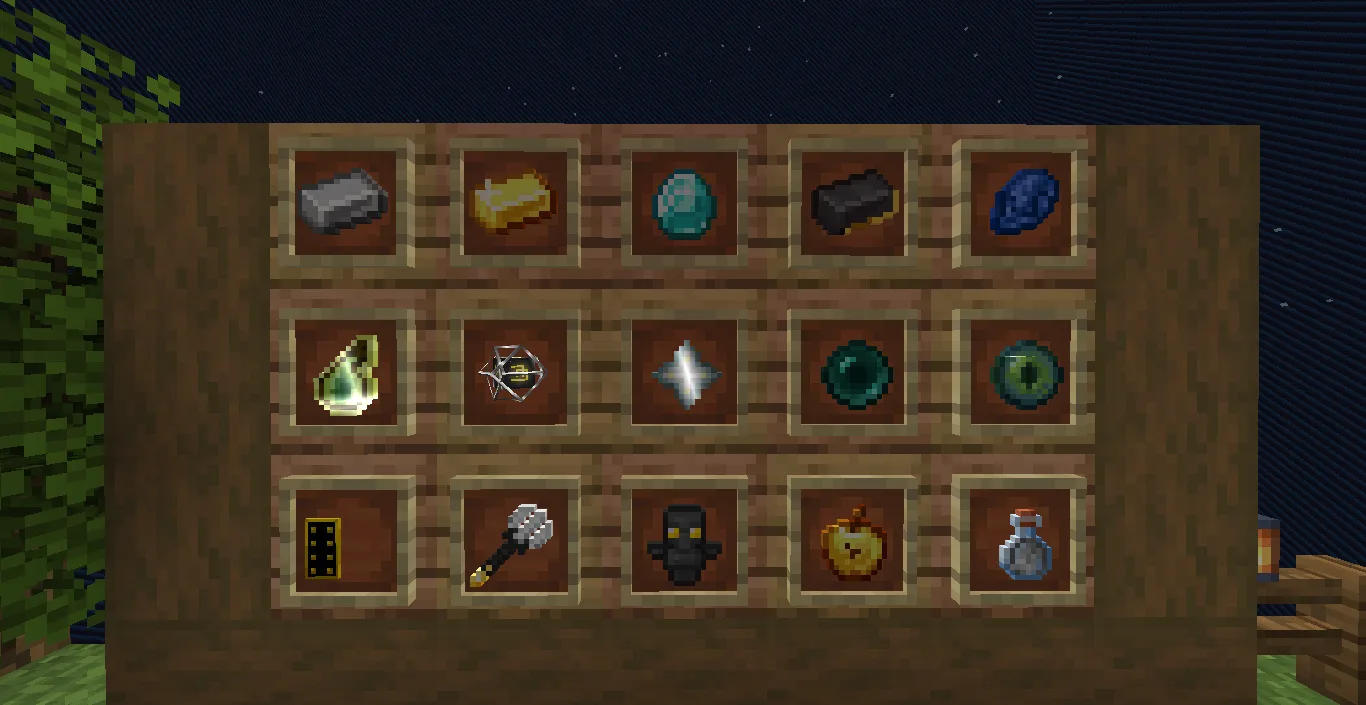 Набор предметов для PvP в Minecraft.