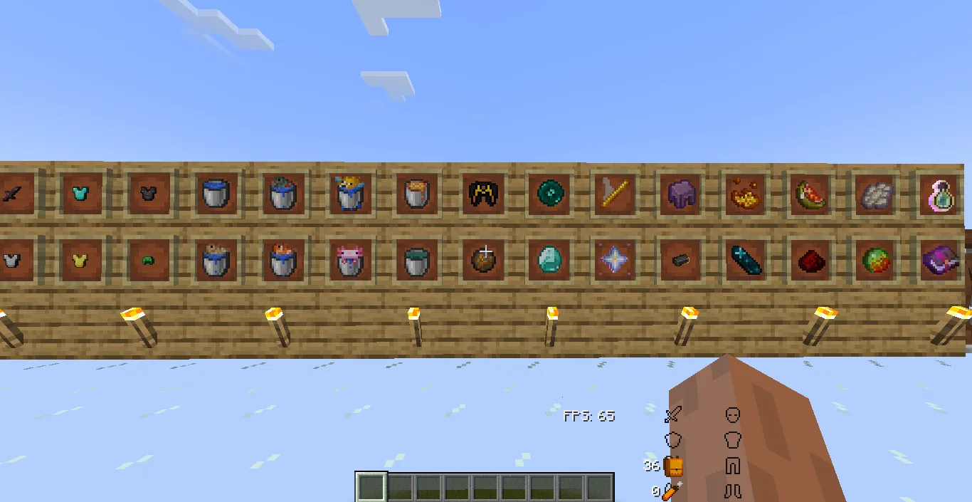 Анимированные элитры в черно-золотых цветах, а также анимированные жемчуг Края, алмаз, незерит и звезда Незера из набора Crazy PvP Pack.