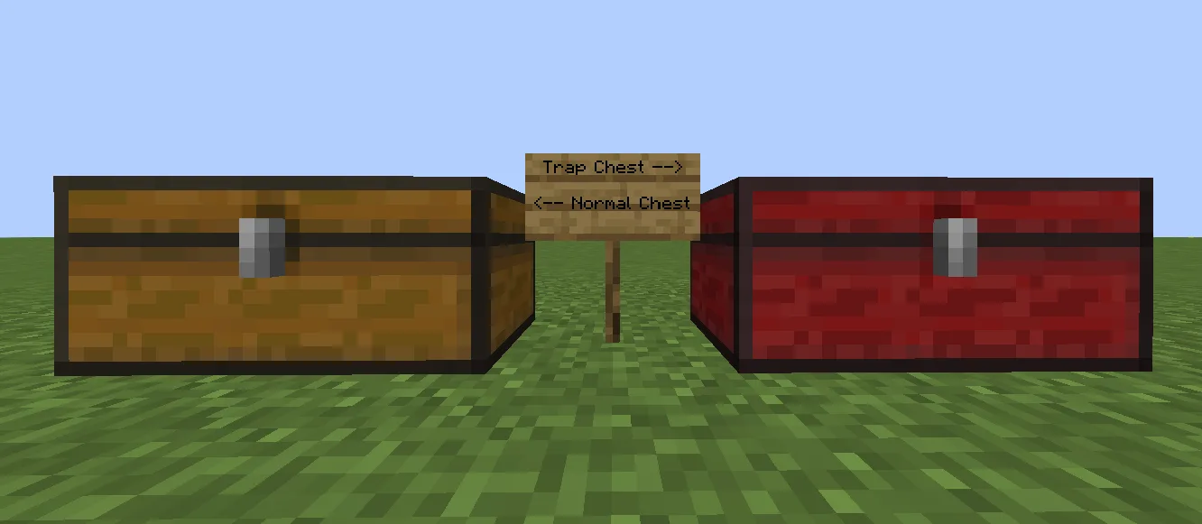 Индикатор сундука-ловушки в ресурспаке Crazy PvP.