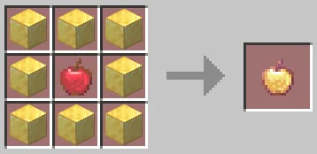 Скриншот золотого яблока из мода Uncraftable.