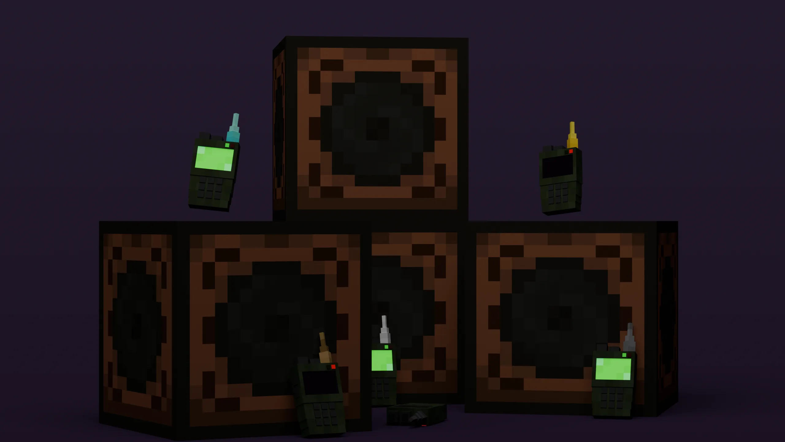 Игровая модель рации в Minecraft.