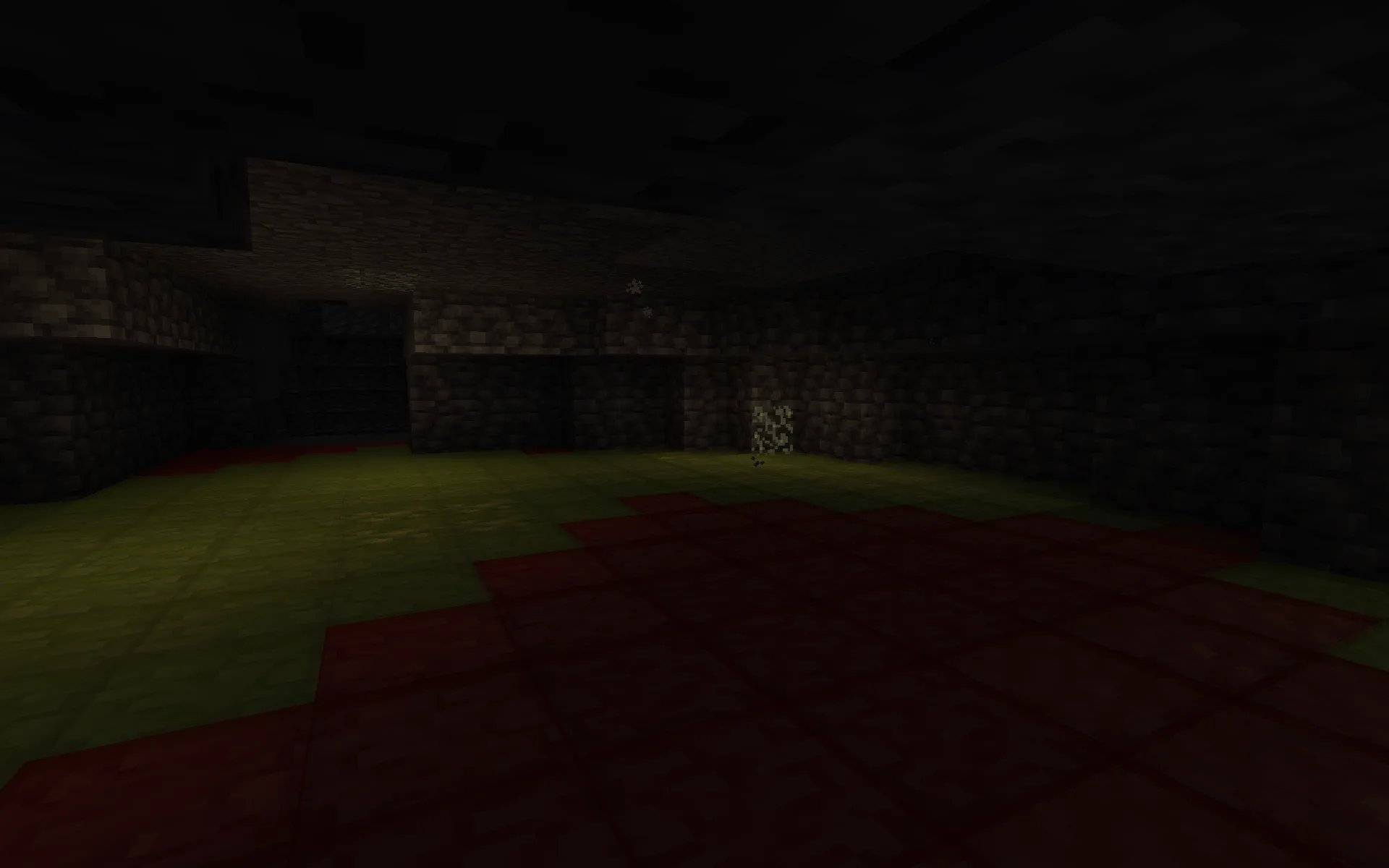 Светящийся лишайник в Minecraft, блокирующий спавн мобов.