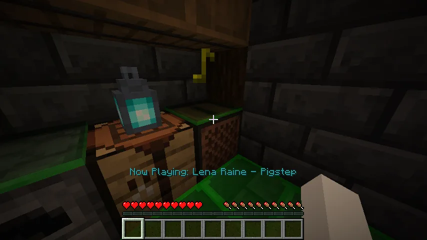 Интерфейс мода Lighty с отображением музыкальной пластинки.