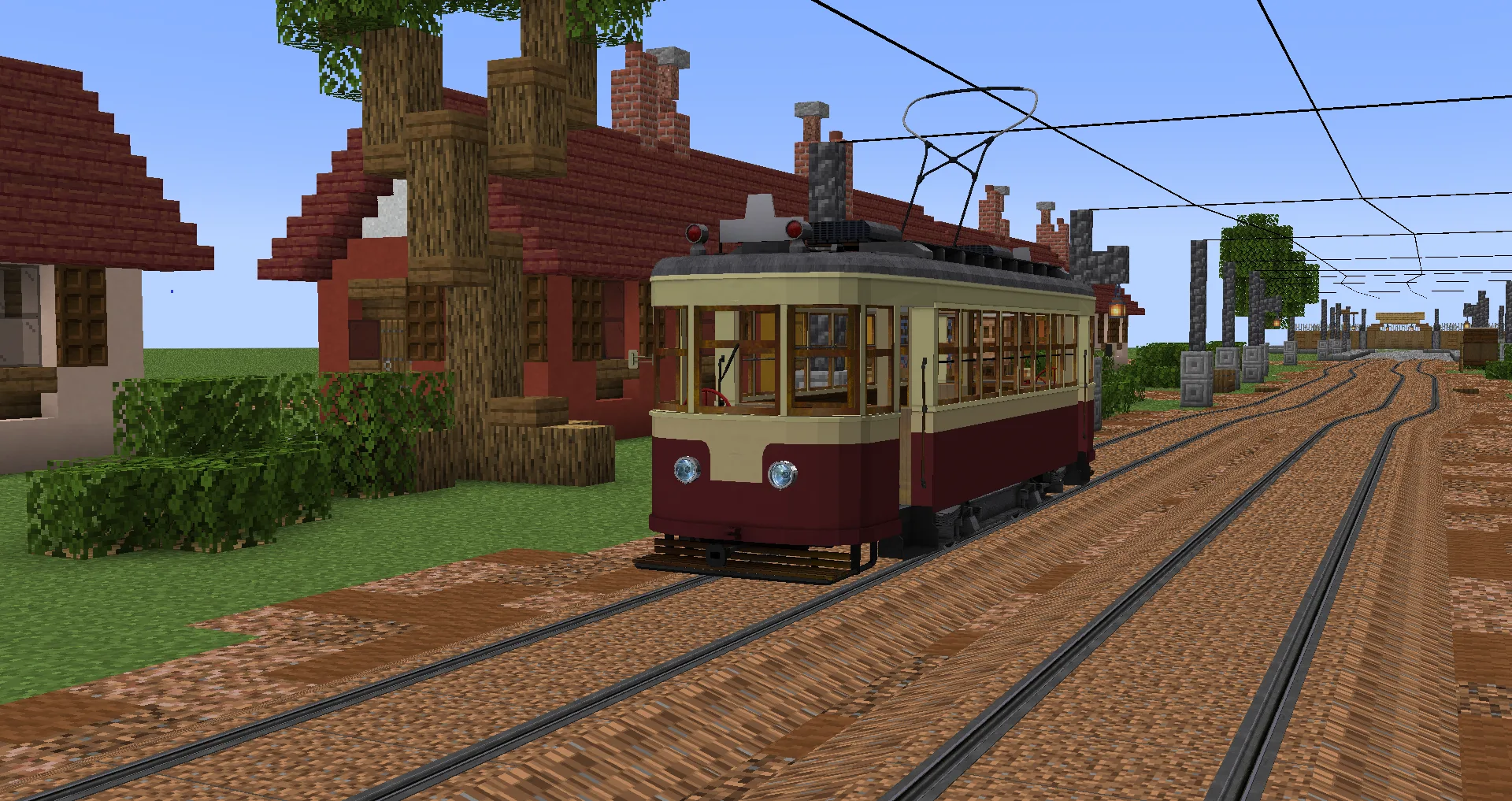 Скриншот ресурс-пака [MTR/NTE] World Tram pack с моделью трамвая «Х».