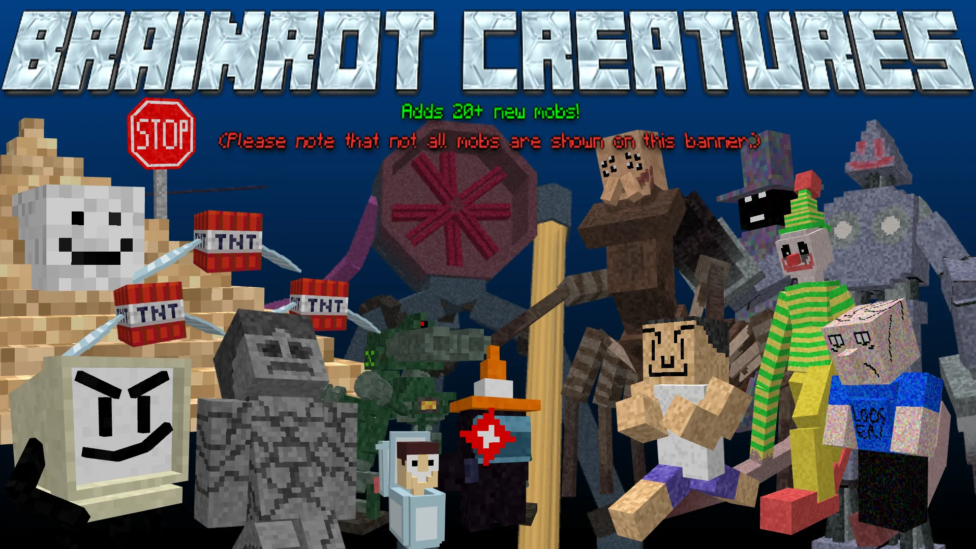 Баннер мода Brainrot Creatures.