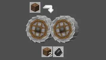 Скриншот игрового процесса мода Create builders с блоками земли.