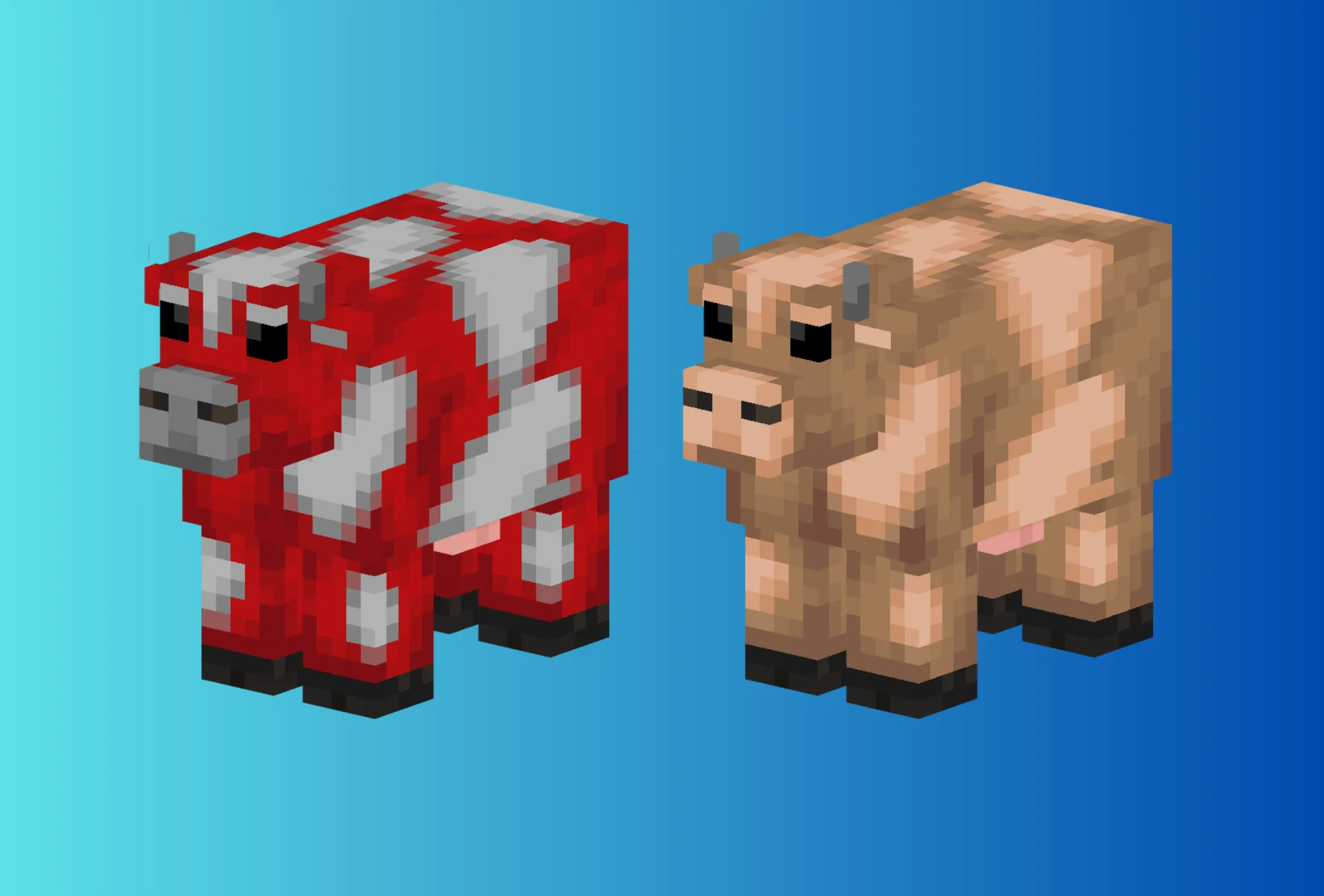 Мухоморы в ресурс-паке Prettier Cows