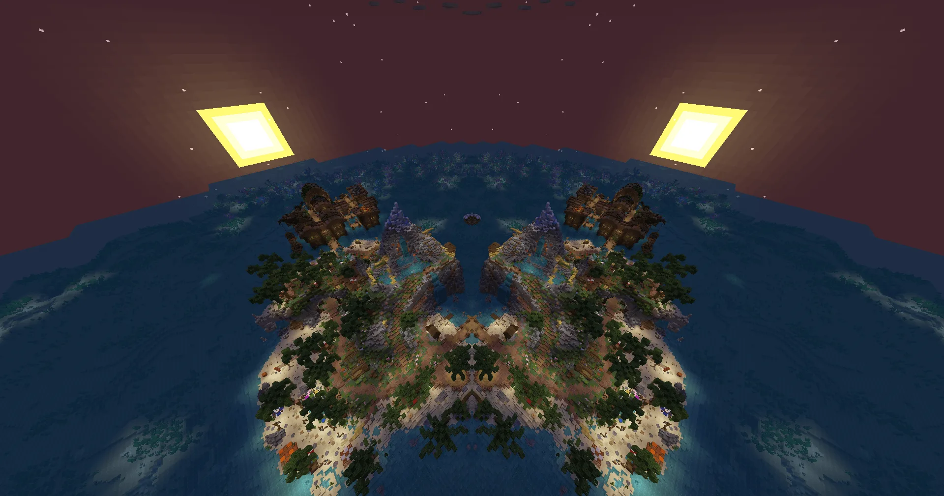 Shader для Minecraft, отражающий мир.