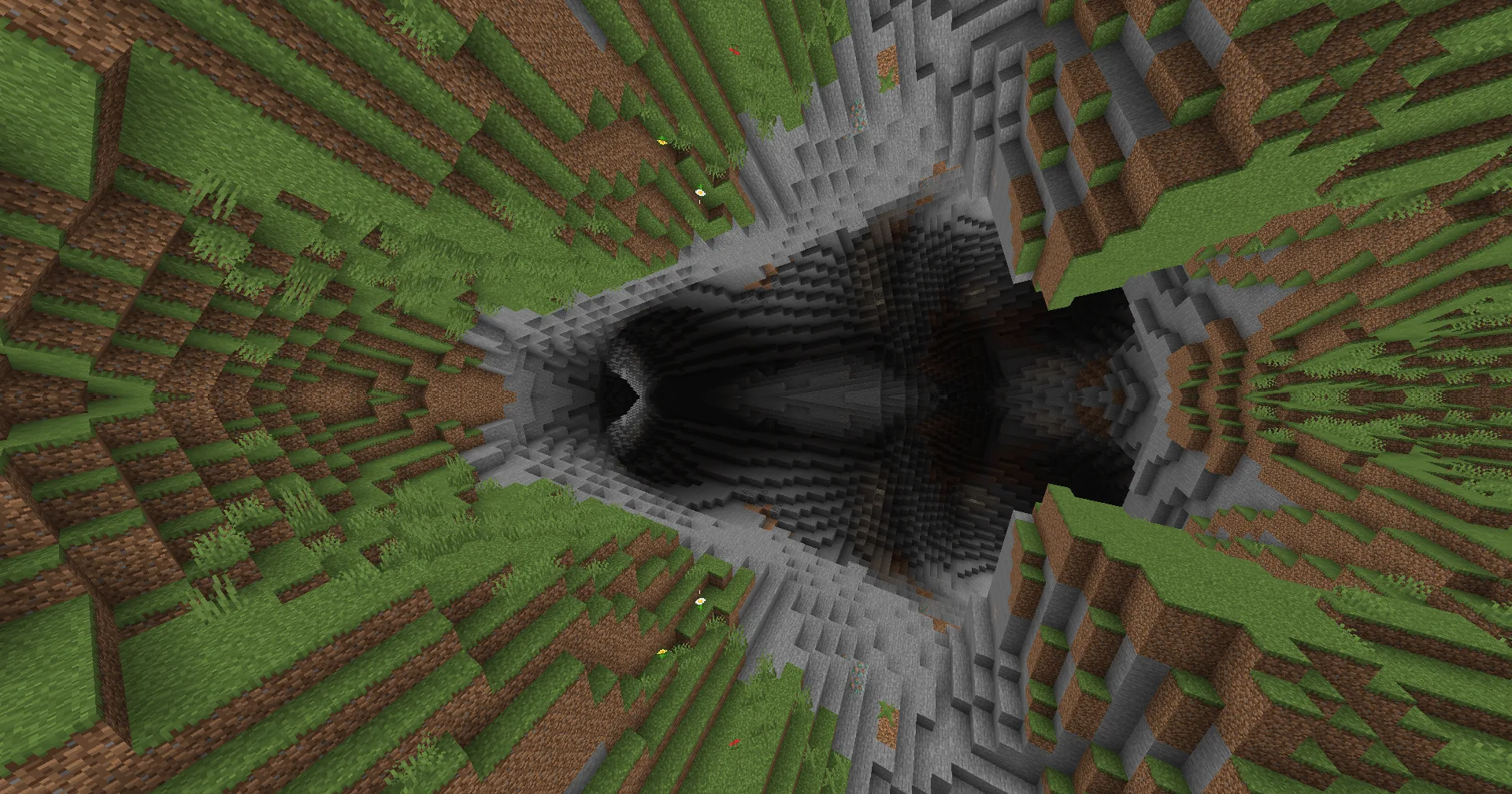 Шейдер Screen Mirror в пещере.