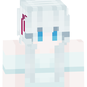 Белоснежная аниме-леди - Спереди