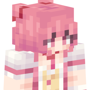 Розовая аниме-милашка - Сбоку